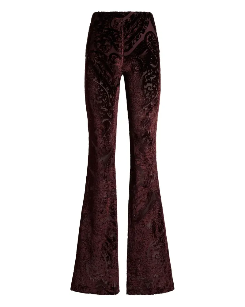 Etro Ausgestellte Chenille-Jacquardhose - Rot Rot
