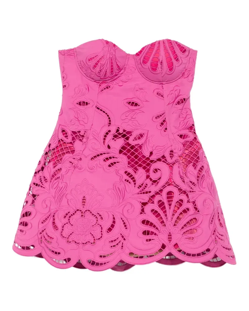 Giuseppe di Morabito cut-out floral-embroidered mini dress - Rosa Rosa