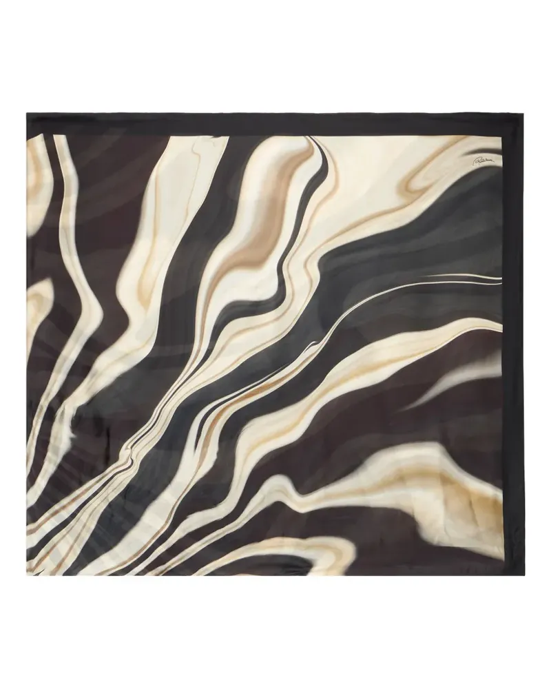 Roberto Cavalli Marmor-Schal mit Kontrastrand - Nude Nude