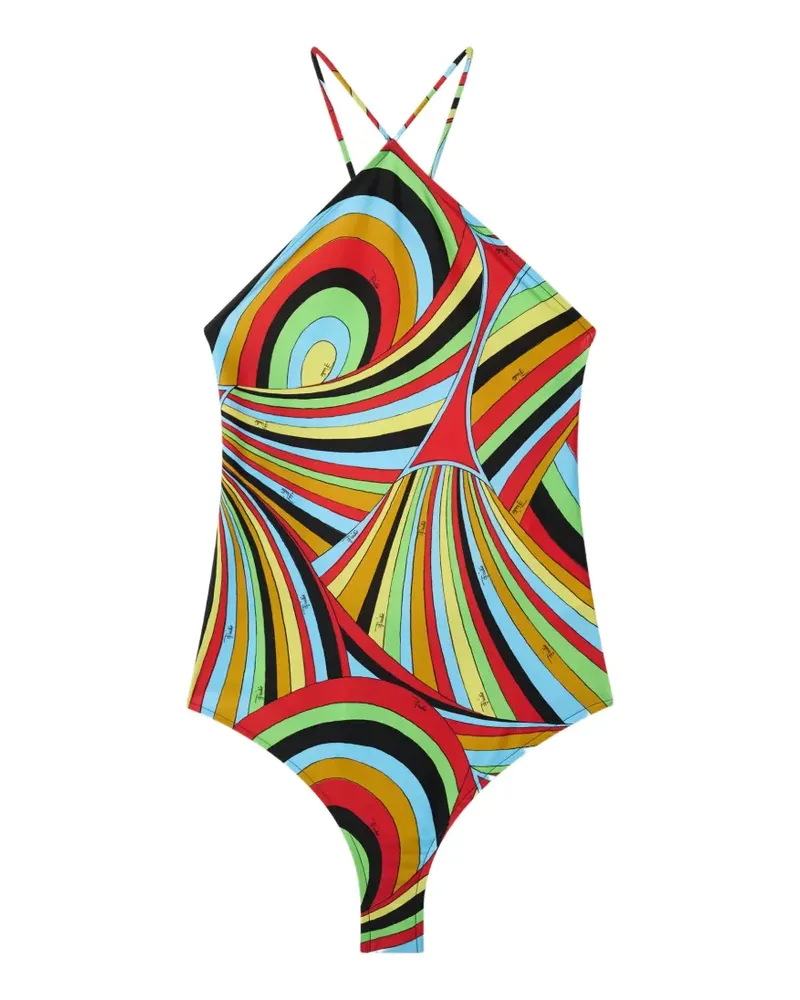 Emilio Pucci Badeanzug mit Iride-Print - Schwarz Schwarz