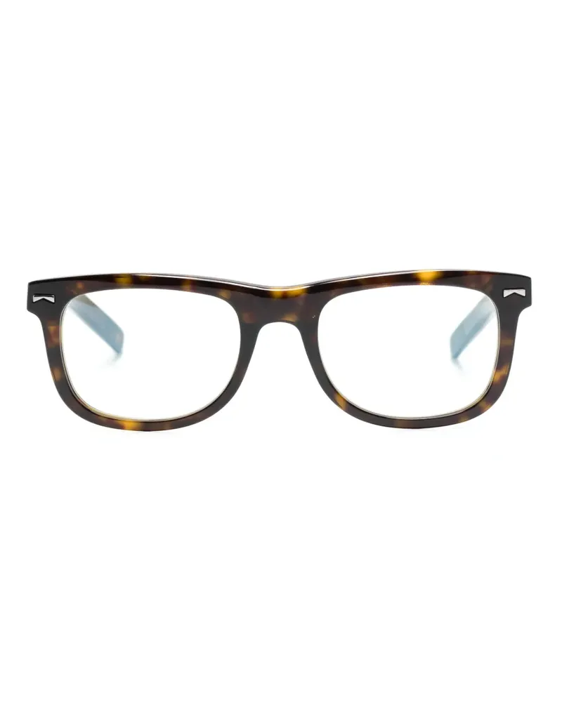 Montblanc Eckige Brille in Schildpattoptik - Braun Braun