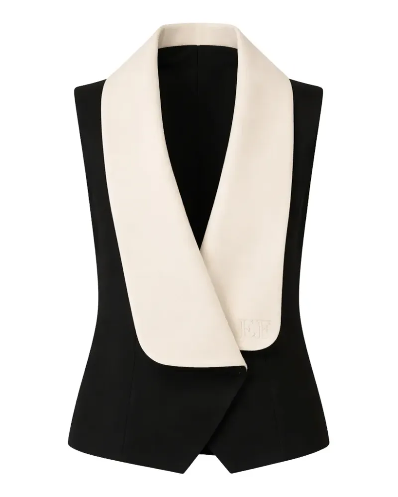 Elisabetta Franchi Bluse mit Schalkragen - Schwarz Schwarz