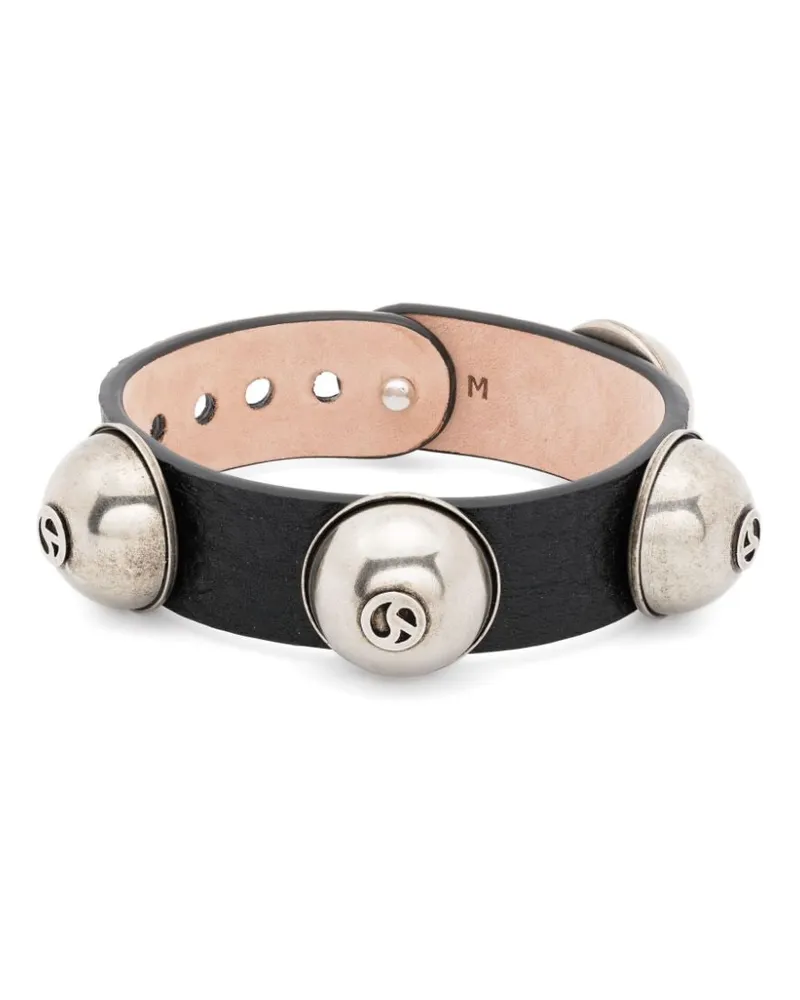 Acne Studios Lederarmband mit Nieten - Schwarz Schwarz