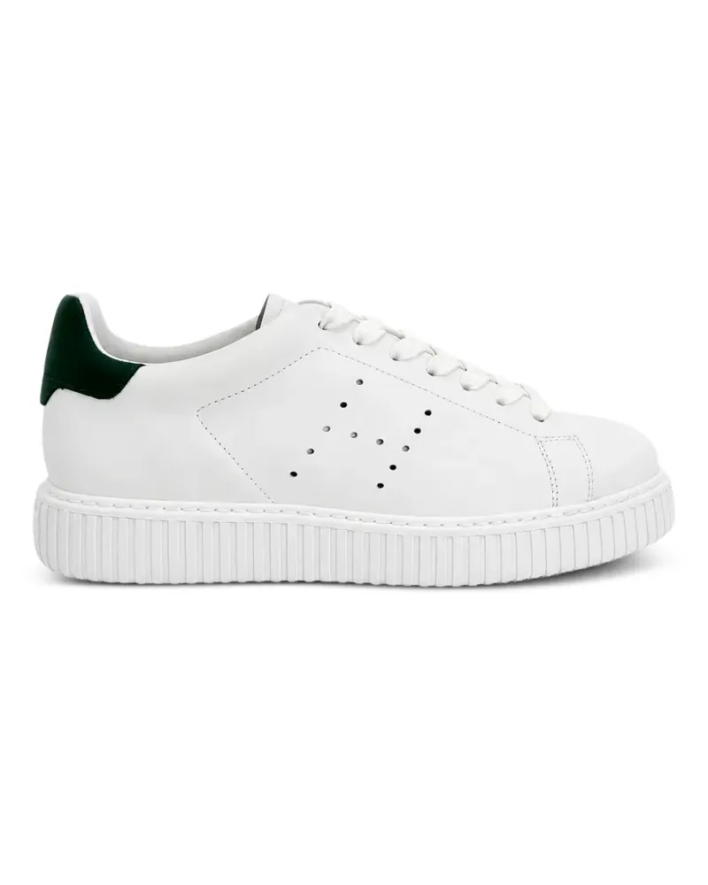 Hogan Sneakers mit perforiertem Logo - Weiß Weiß