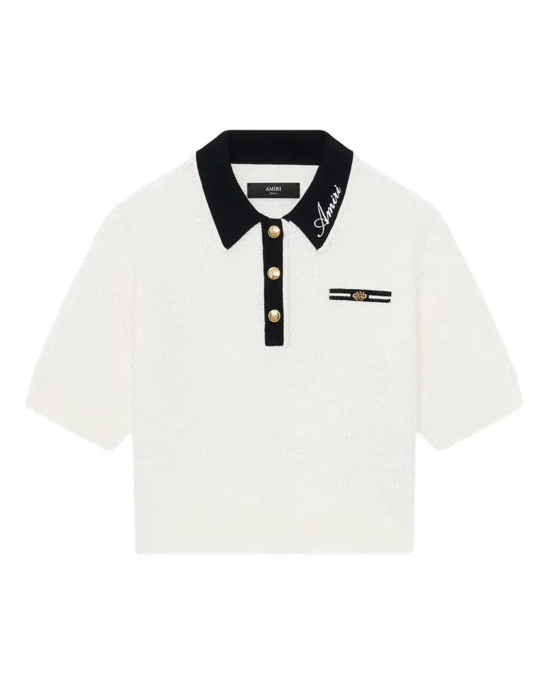 Amiri Poloshirt mit Logo - Weiß Weiß