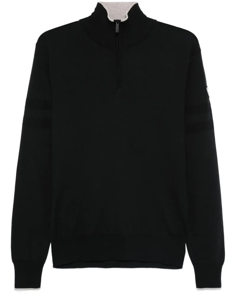 Rossignol Gestreifter Strickpullover - Schwarz Schwarz