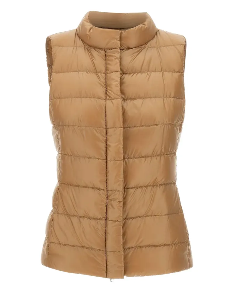 Herno Giulia zip padded gilet - Braun Braun