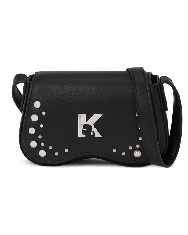 Karl Lagerfeld Mini Umhängetasche mit Nieten - Schwarz Schwarz