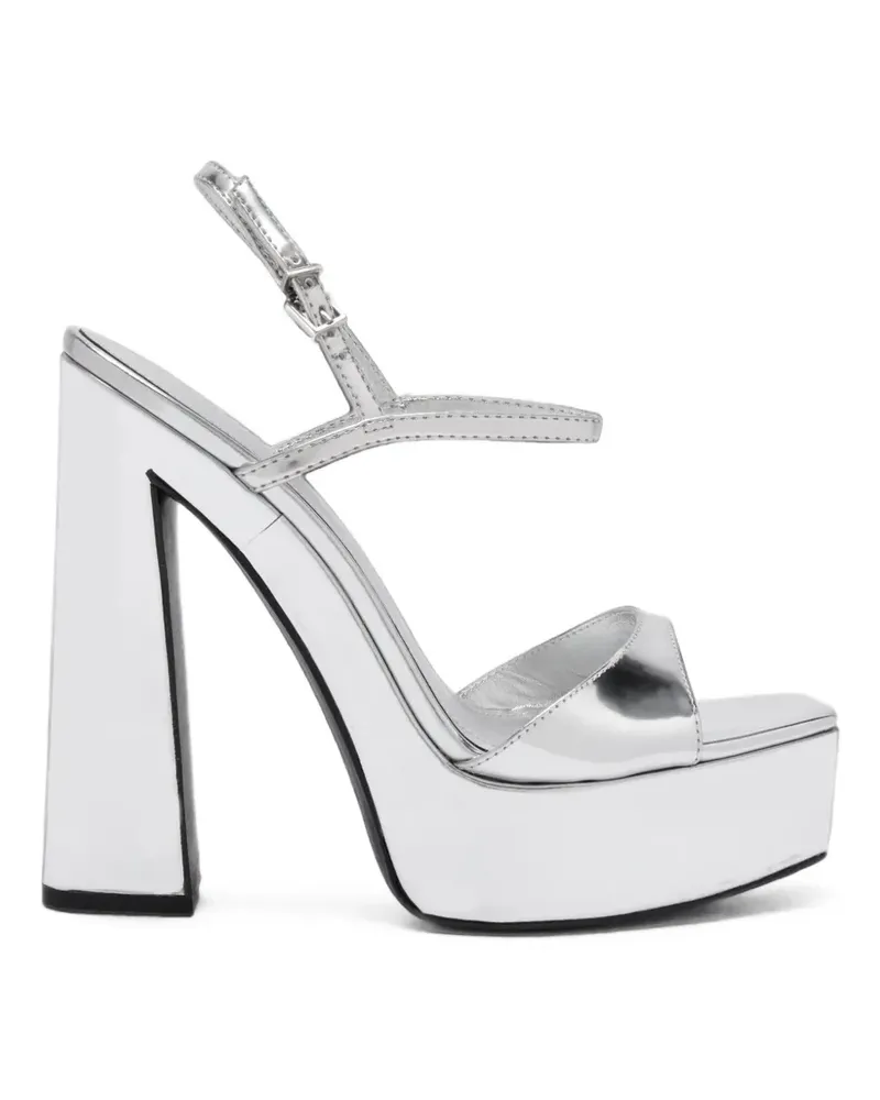 Schutz Plateau-Sandalen im Metallic-Look - Silber Silber