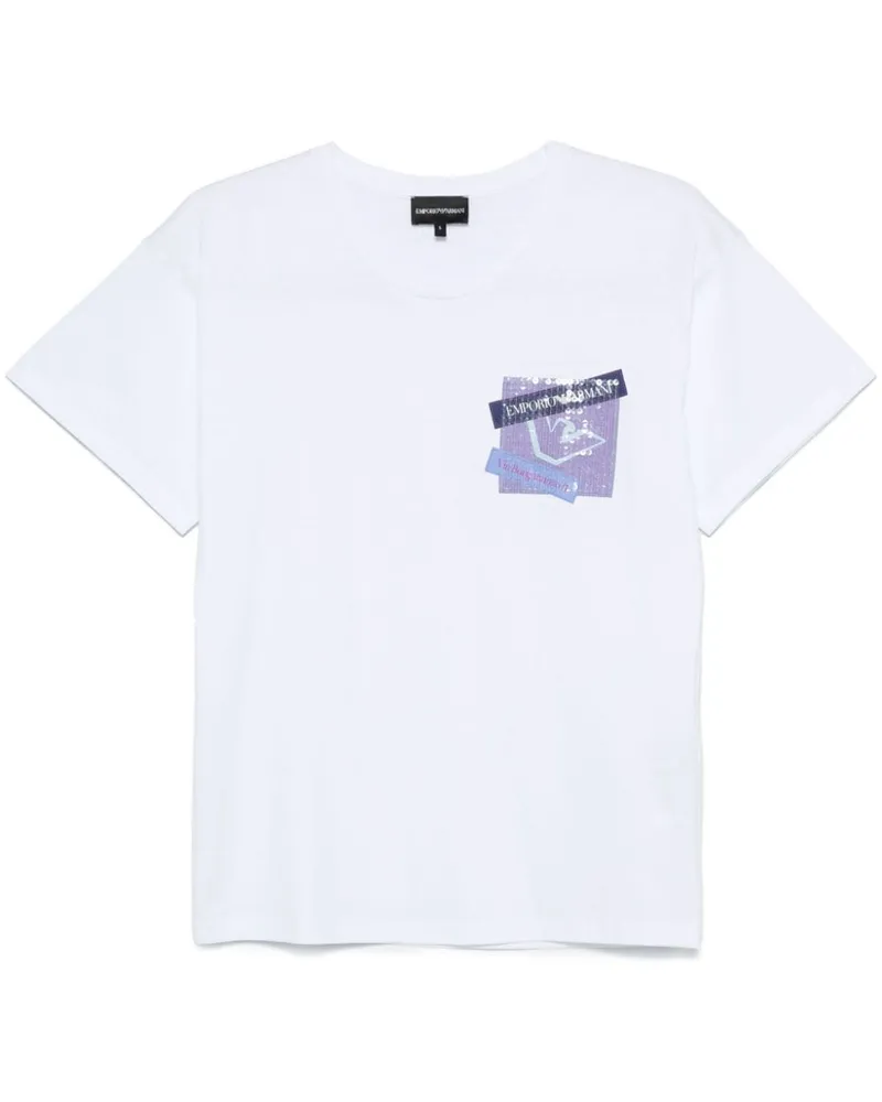 Emporio Armani T-Shirt mit Logo-Print - Weiß Weiß