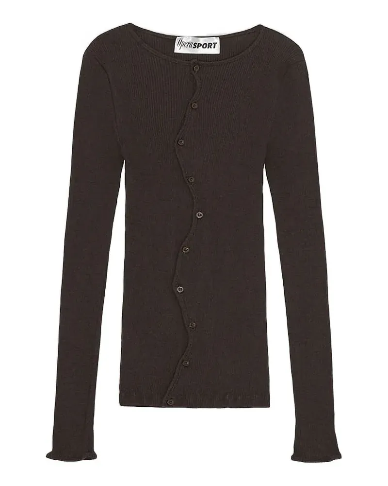 OpéraSPORT Claire seamless buttoned cardigan - Braun Braun