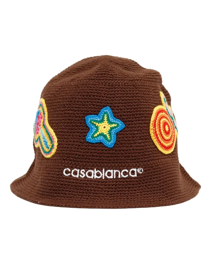 Casablanca Paris Fischerhut mit Logo-Stickerei - Braun Braun
