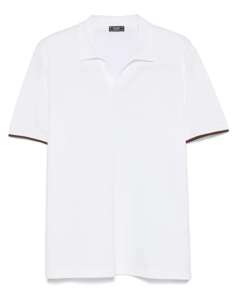 Peserico T-Shirt aus Piqué - Weiß Weiß