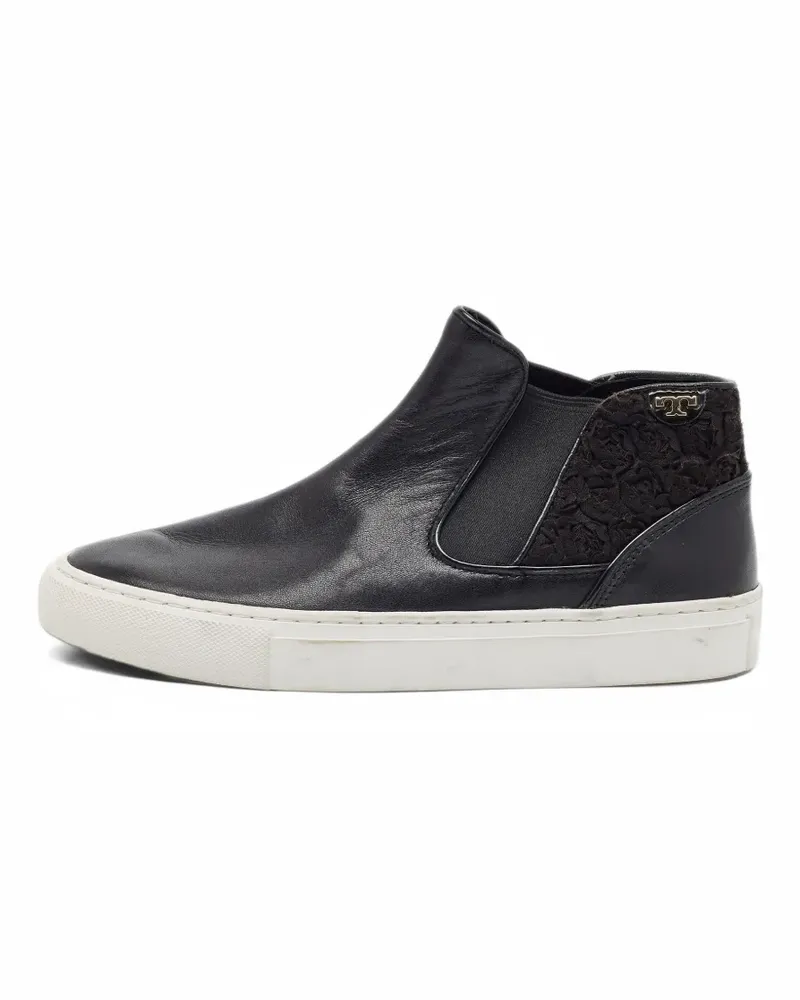 Tory Burch High-Top-Sneakers mit Blumenprint - Schwarz Schwarz
