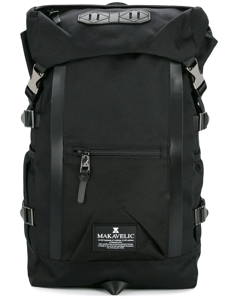 Makavelic Rucksack mit Schnallen Schwarz