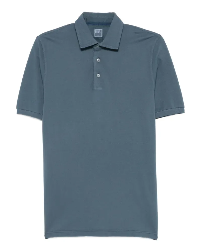 Fedeli short-sleeve polo shirt - Blau Blau