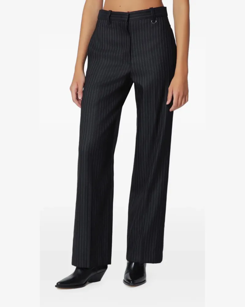Isabel Marant Hose mit Nadelstreifen - Schwarz Schwarz