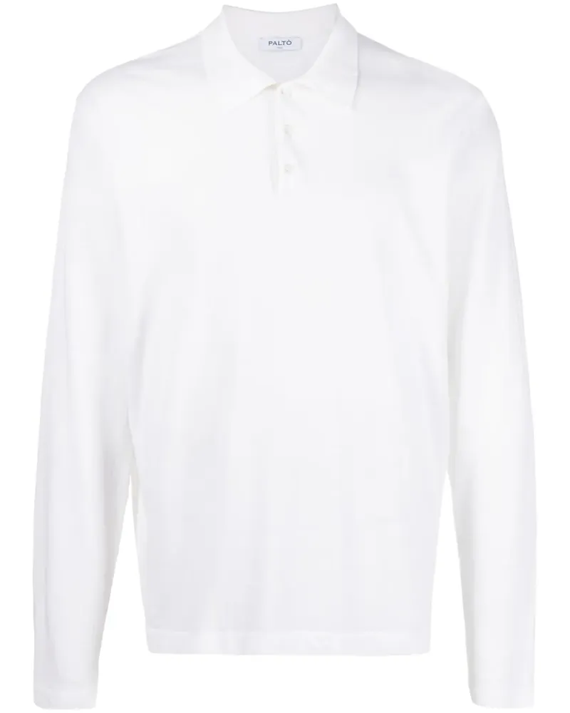Paltò Poloshirt mit langen Ärmeln - Weiß Weiß