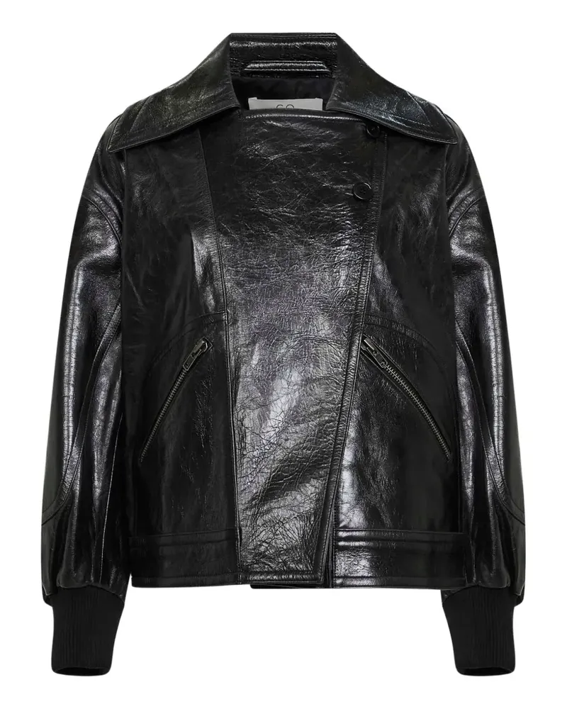 Co Jacke mit asymmetrischem Kragen - Schwarz Schwarz