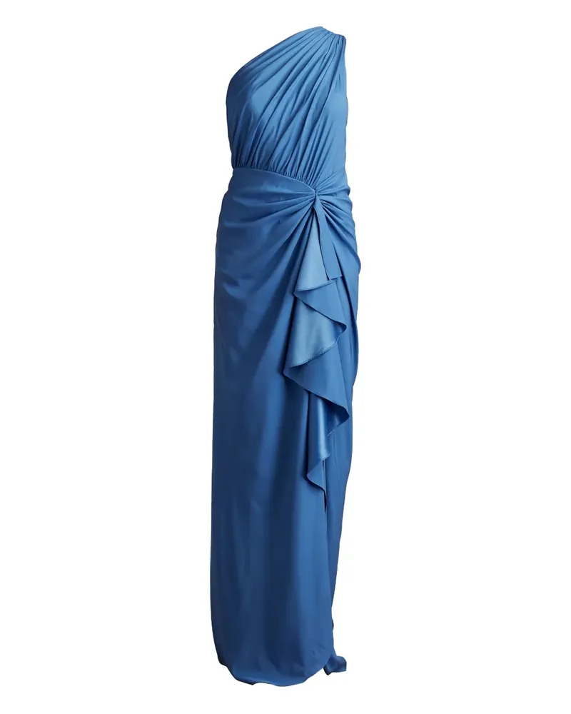 Tadashi Shoji Drapiertes Lena One-Shoulder-Abendkleid mit Rüschen - Blau Blau
