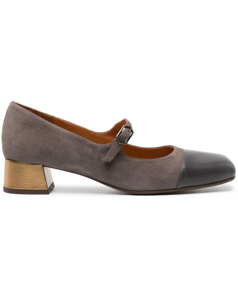 Chie Mihara Eckige Pumps aus Wildleder 25mm Grau