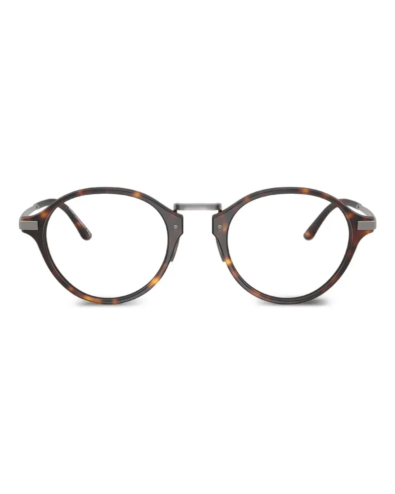 Giorgio Armani Brille mit rundem Gestell - Braun Braun
