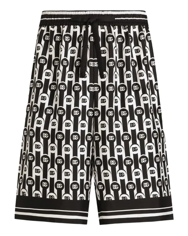 Dolce & Gabbana Shorts mit Logo-Print - Schwarz Schwarz