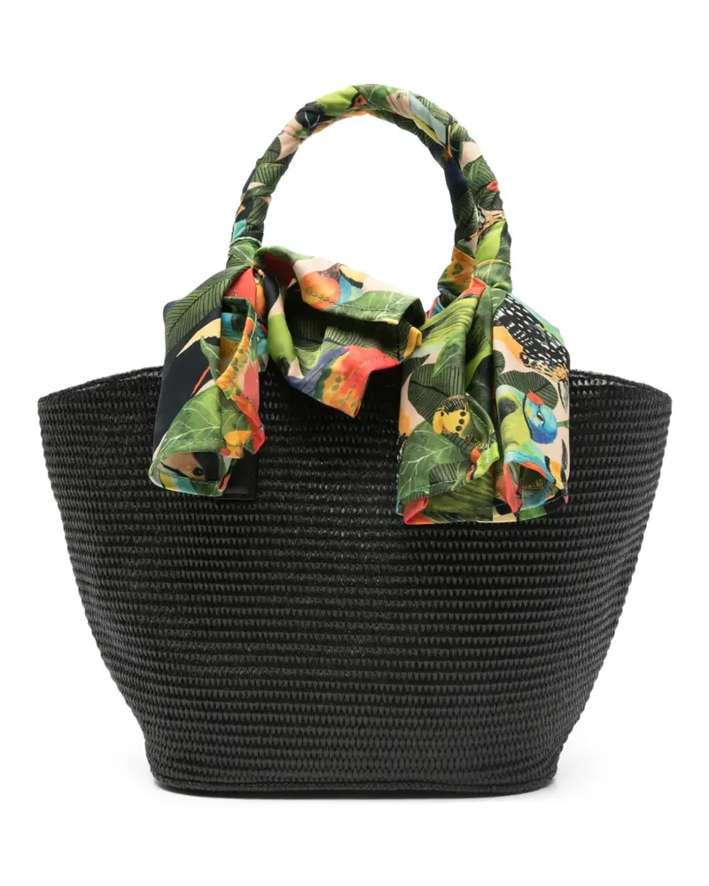 FARM Rio printed handle tote bag - Schwarz Schwarz