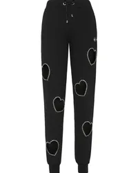 Philipp Plein Jogging Trousers Heart Schwarz