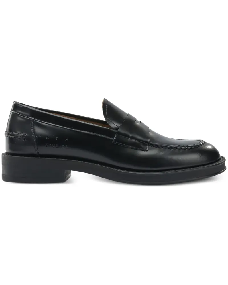 Copenhagen Loafer mit Nieten - Schwarz Schwarz