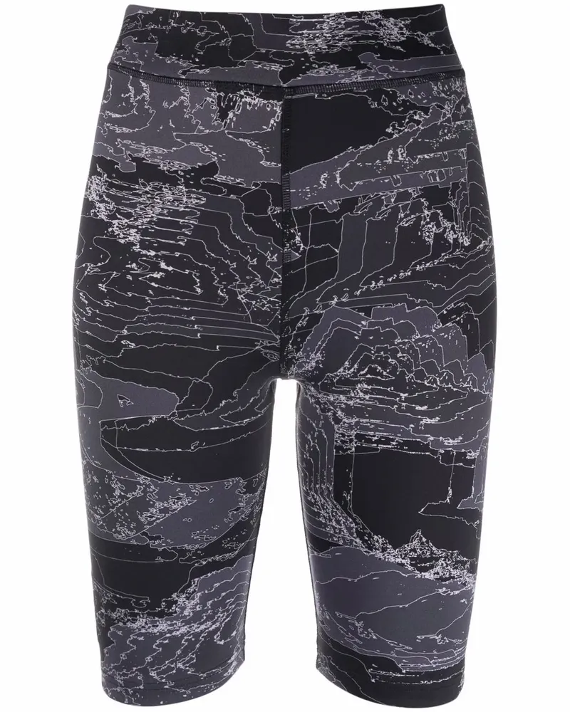 McQ Radlerhose mit hohem Bund - Schwarz Schwarz