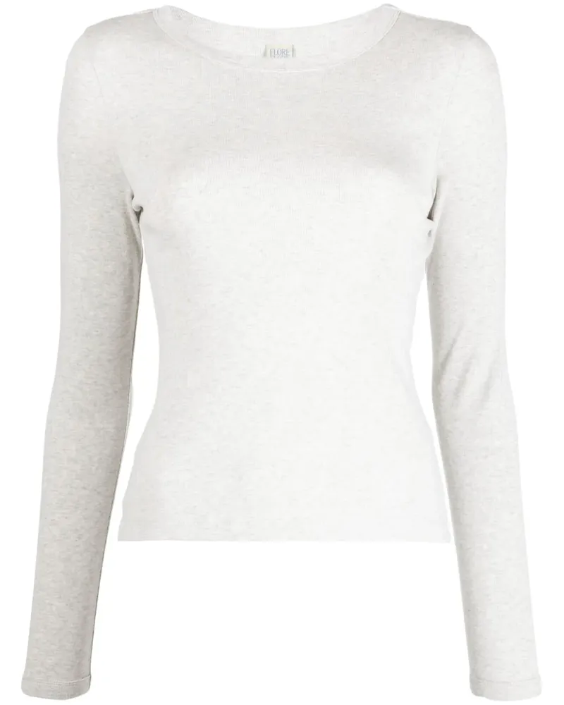 Flore Flore Klassisches Langarmshirt - Grau Grau