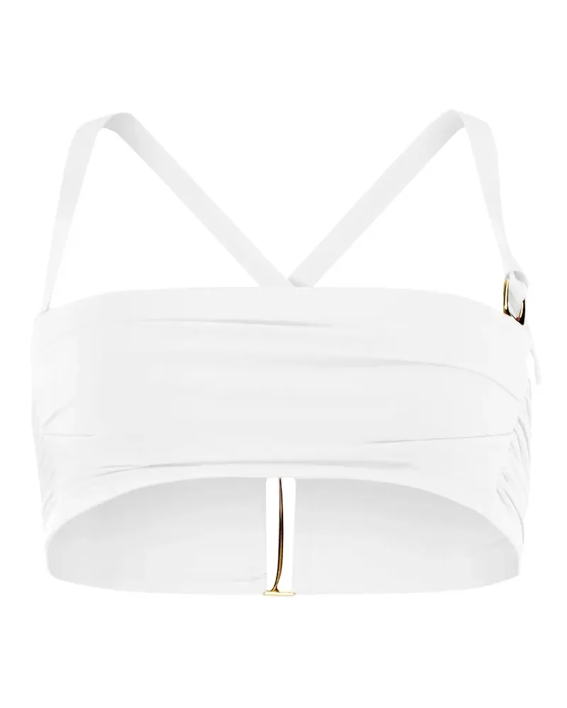 Jacquemus Neckholder-Bikini mit überkreuzten Trägern - Weiß Weiß