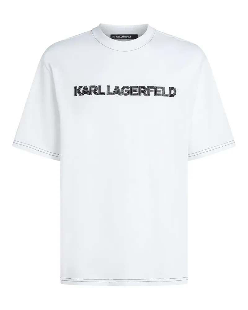 Karl Lagerfeld T-Shirt mit Kontrastnaht - Weiß Weiß