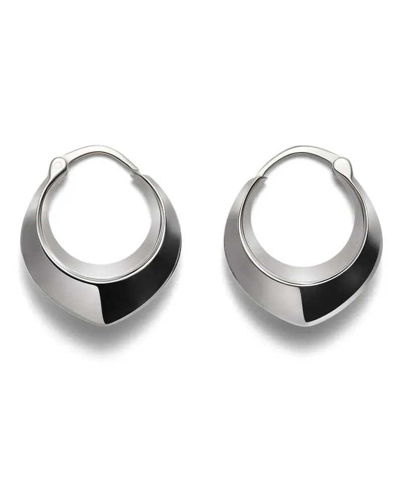 Christophe Lemaire Drop Edge Creolen aus rhodiniertem Silber Silber