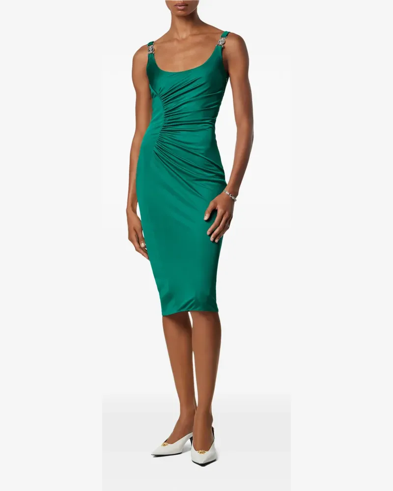 Versace Medusa Ruched Dress - Grün Grün