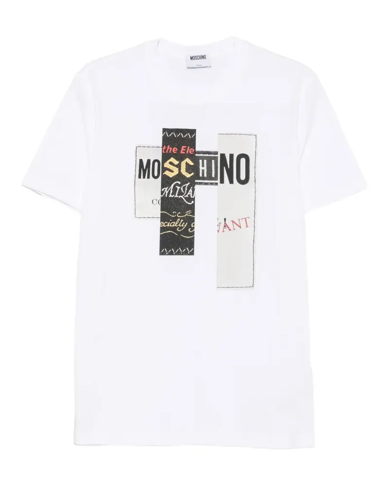 Moschino T-Shirt mit Logo-Print - Weiß Weiß