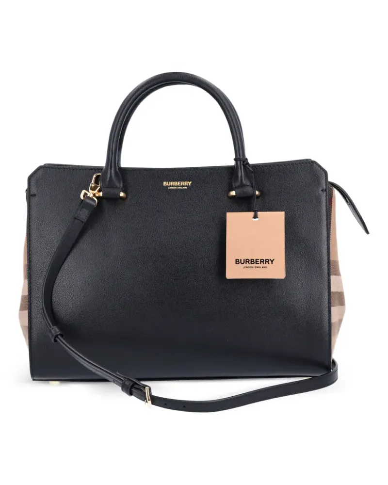 Burberry Banwell Check Tote Bag - Schwarz Schwarz