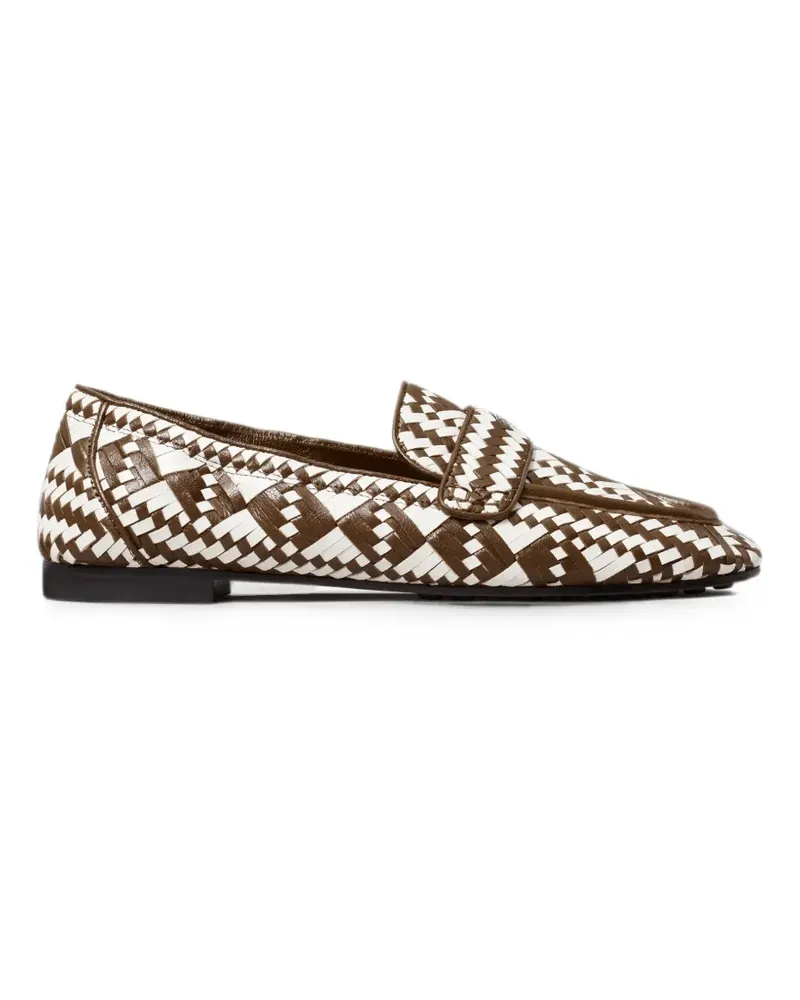 Tory Burch Gewebte Ballet Loafer - Braun Braun