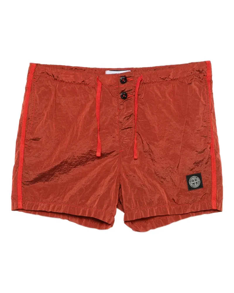 Stone Island Shorts mit seitlichen Streifen - Rot Rot