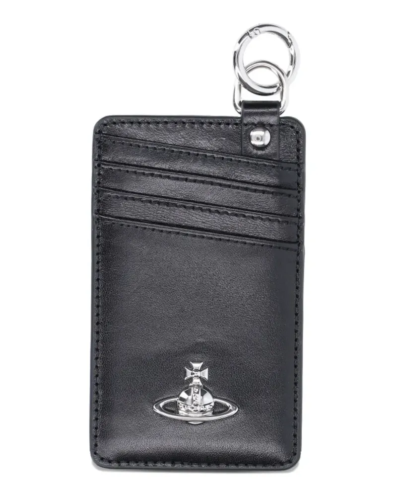 Vivienne Westwood logo-plaque card holder - Schwarz Schwarz