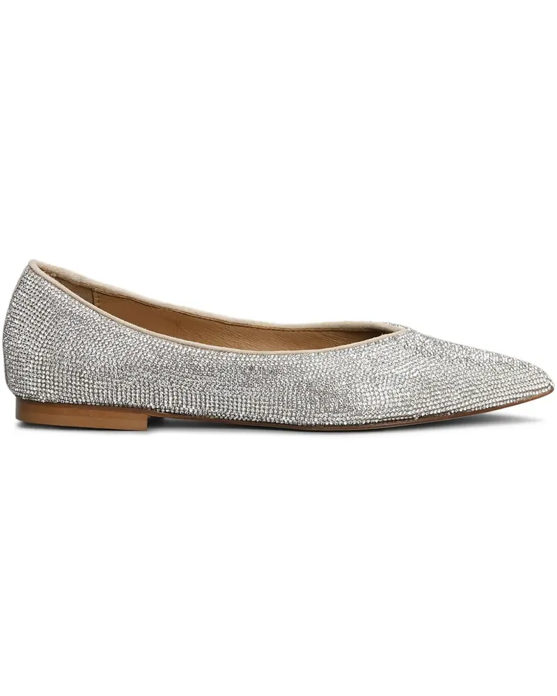 Anna F. Ballerinas mit Kristallen - Silber Silber