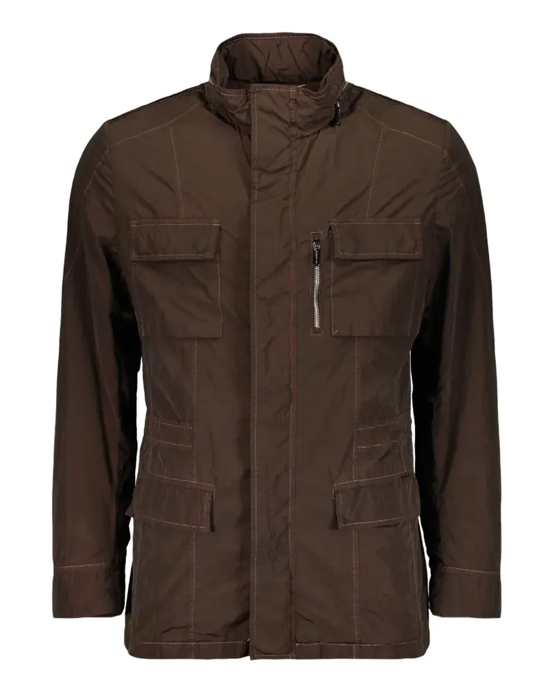 MOORER Manolo Jacke mit Taschen - Braun Braun