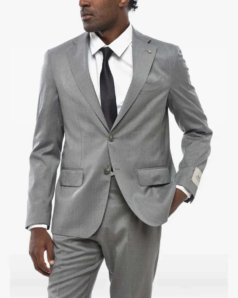 Corneliani virgin wool single-breasted suit - Grau Grau
