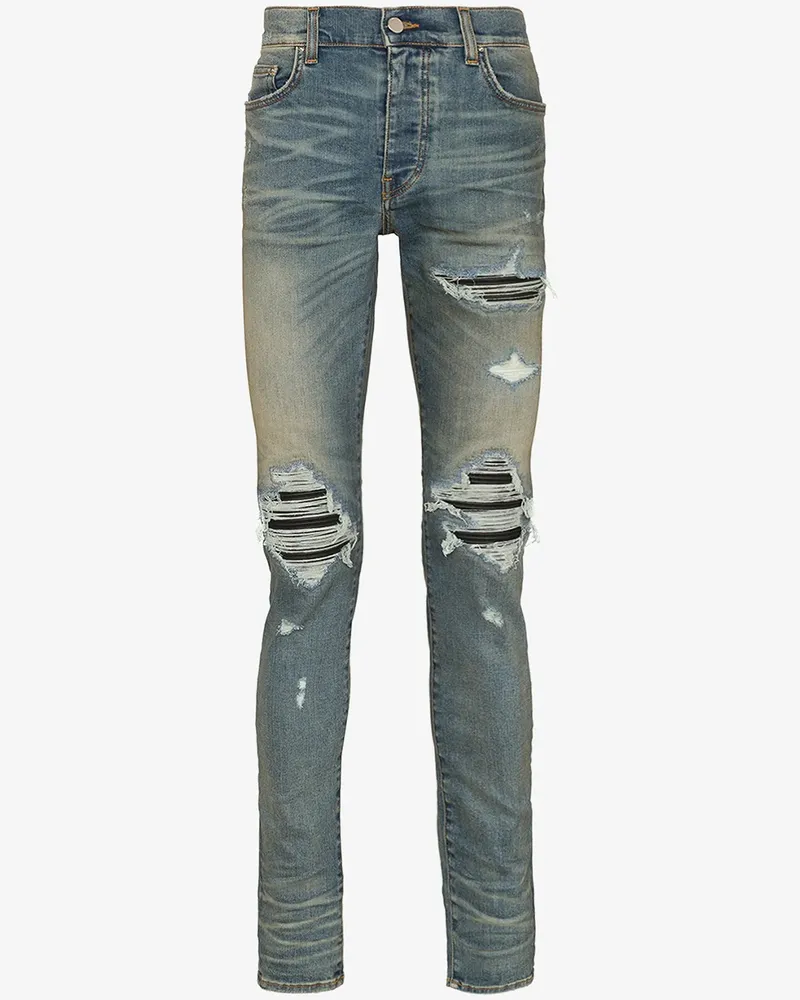 Amiri MX1' Jeans in Distressed-Optik - Blau Blau