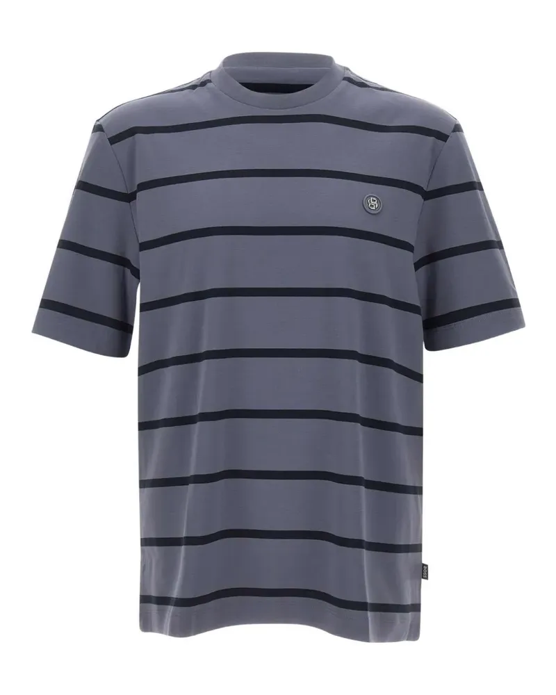 HUGO BOSS Double B striped T-shirt - Grau Grau