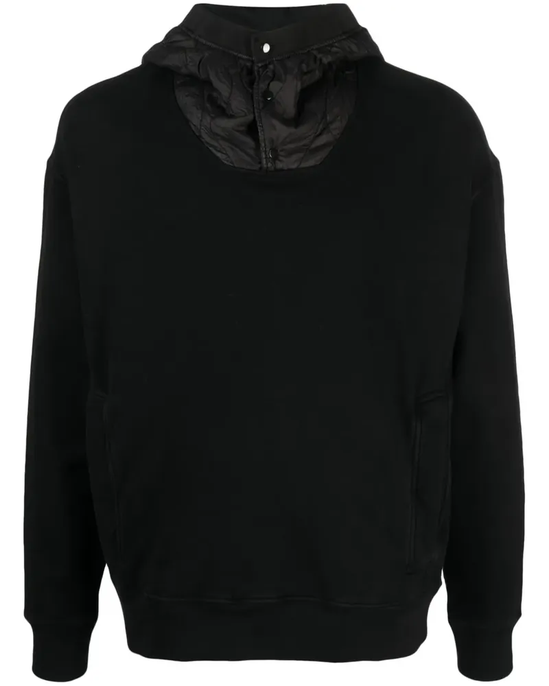 Ten c Hoodie mit Logo-Patch - Schwarz Schwarz