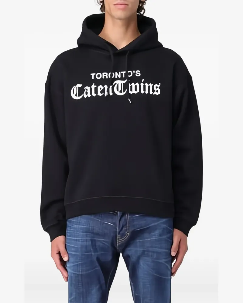 Dsquared2 Hoodie mit grafischem Print - Schwarz Schwarz