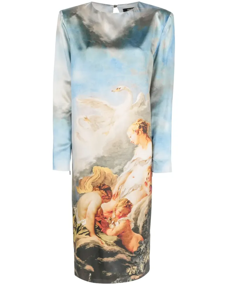Roberto Cavalli Kleid mit Print - Blau Blau