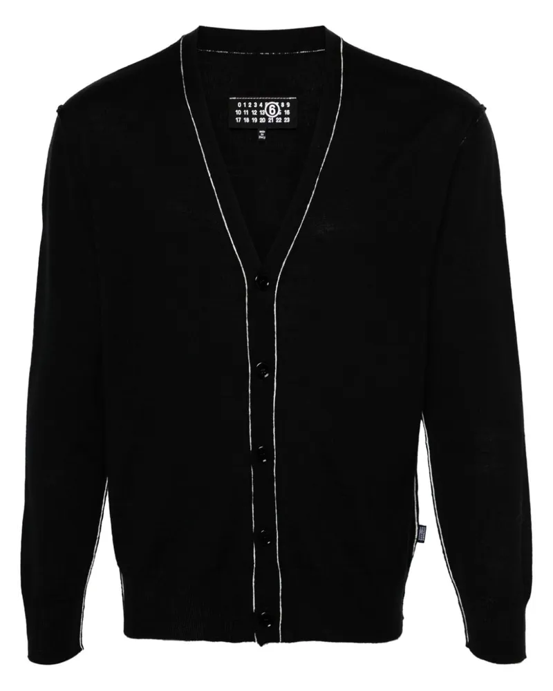 Maison Margiela Cardigan mit markanter Naht - Schwarz Schwarz